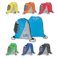 2 Tone Drawstring Sport Bag w/ Mesh Side Pocket